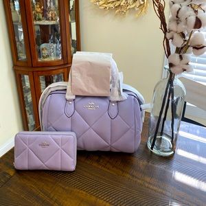 COACH QUILTED PURSE AND WALLET SET NWT 💜